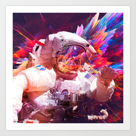 Astronaut (Abstract 30) Art Print