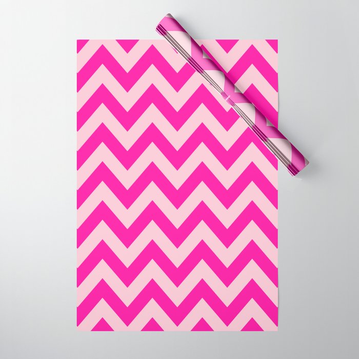 Hot Pink Chevron Wrapping Paper