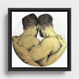 The Pair - NOODDOODs (gold doesn't print shiny) Framed Canvas