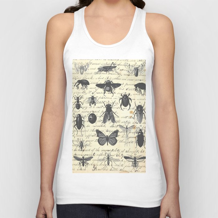 Insect Study on antique journal paper Tank Top