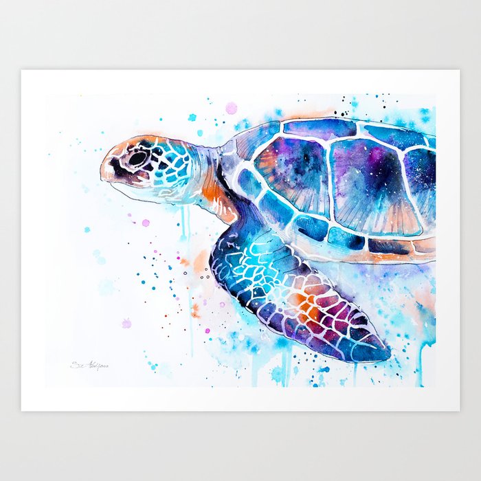 Sea turtle Art Print