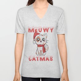Have a very Meowy Christmas V Neck T Shirt