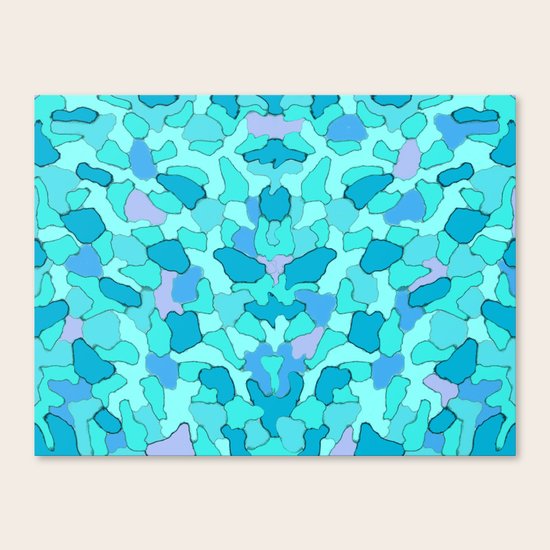 Camo Aqua Canvas Print