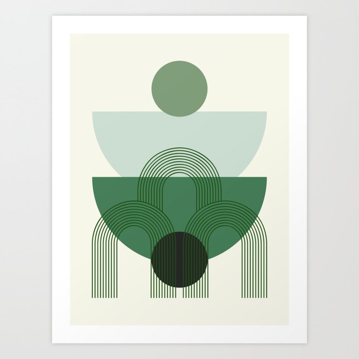Mid century forest fog Art Print by Little Chewy Design Studio Society6