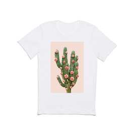 CACTUS AND ROSES T Shirt | Sweet, Pattern, Green, Girly, Plant, Colorful, Cactus, Curated, Mashup, Desert 