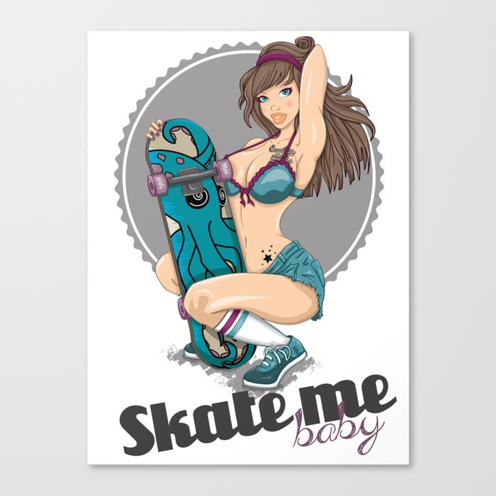 Skate me Canvas Print