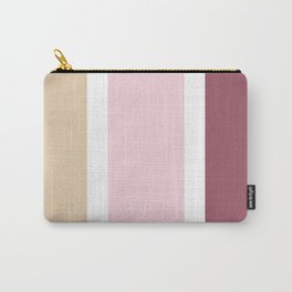 Stripes Pattern Colors Of Rose No.3 Carry-All Pouch | Geometric, Palepinkcolor, Colorsofrose, Simpledesign, Delicatepinkshades, Graphicdesign, Darkpinkcolor, Pinkshades, Colorfulstripes, Browncolor 