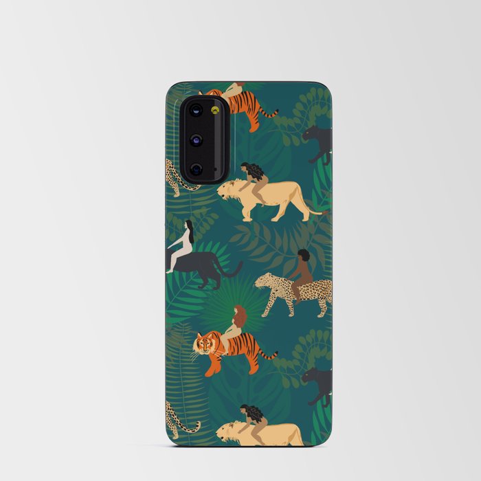 Women Riding Big Cats Android Card Case