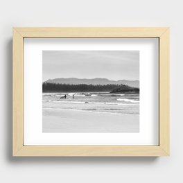 Tofino Grey Surf Recessed Framed Print