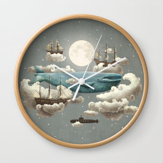 Ocean Meets Sky Wall Clock