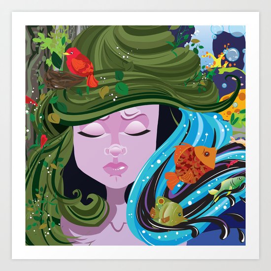 Bad Hair Day Art Print