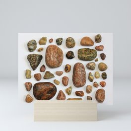 Beach Stones: The Oranges (Lapidary; Found Objects) Mini Art Print