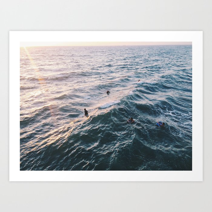 Into the Surf and Sun Art Print