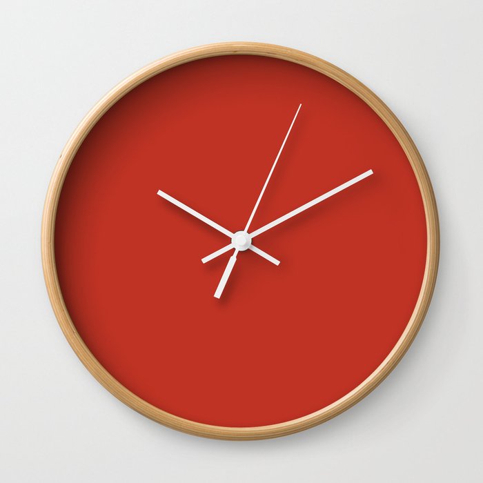 Red Carnation Wall Clock