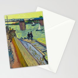 Le Pont de Trinquetaille in Arles, 1888 by Vincent van Gogh Stationery Card