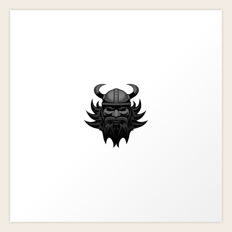 Vector Viking Face Art Print By Rauros Society6
