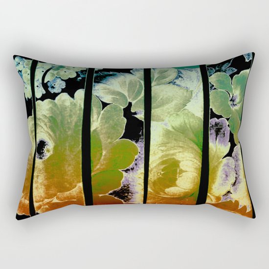 trapped floral Rectangular Pillow