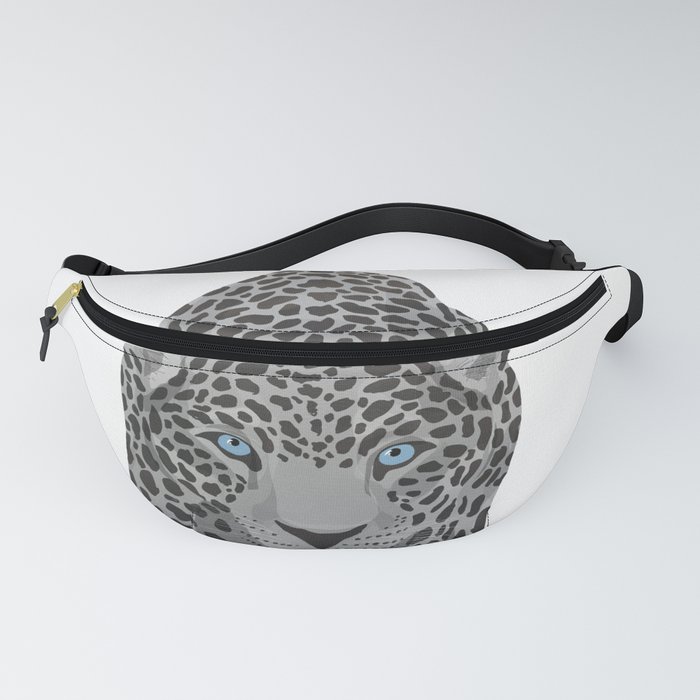  digital painting of a gray leopard Fanny Pack