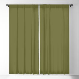 Solid Color Olive Green Blackout Curtain