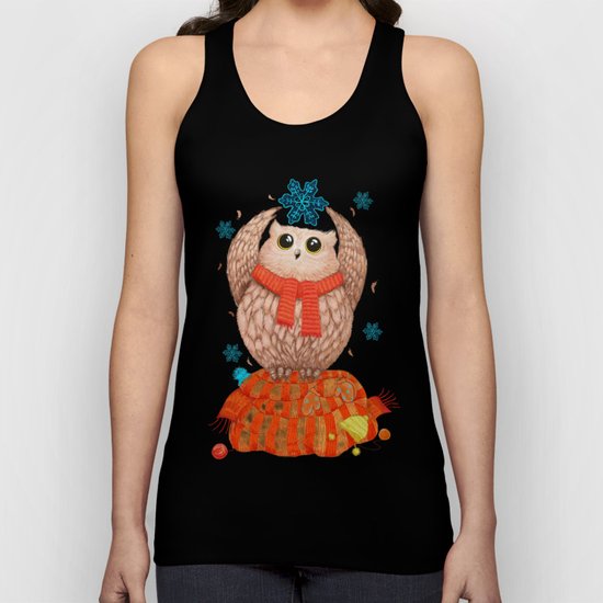 Happy owl Unisex Tank Top