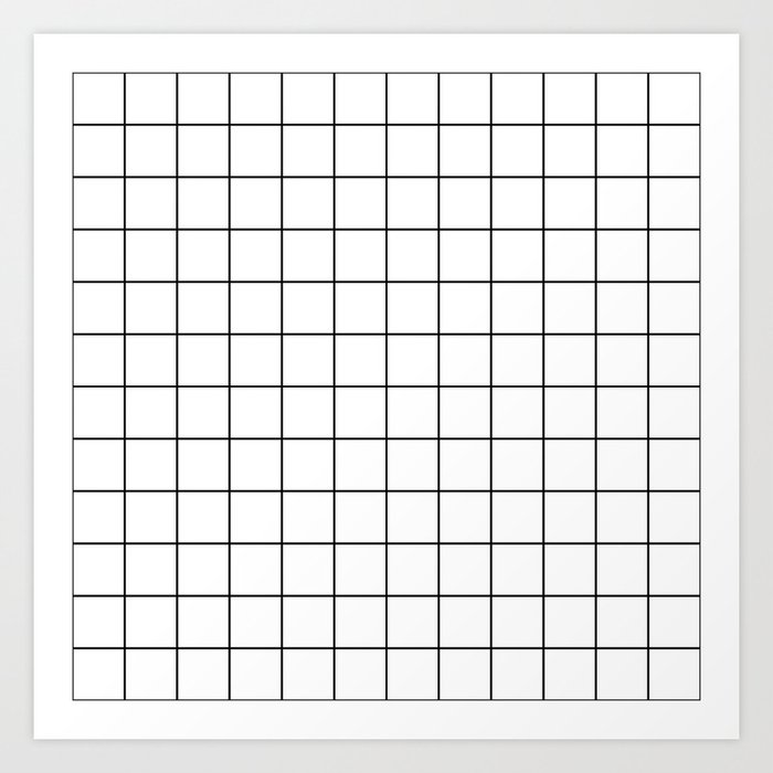 Grid Pattern Stripes Lines Black and White Minimalist Geometric Stripe Line Kunstdrucke