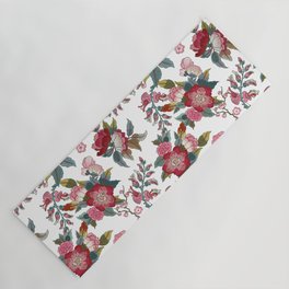 Chinoiserie Oriental Peony Floral Yoga Mat