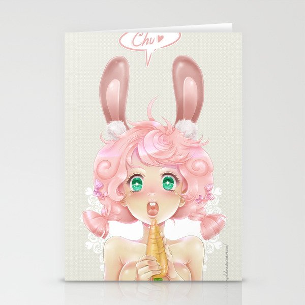 Bunny cute print Stationery Cards