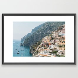 Positano Cliffs Framed Art Print