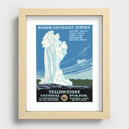 Ranger Naturalist Service Yellowstone National Park Vintage Poster Recessed Framed Print
