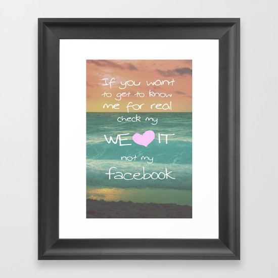 LOVE WE*HEART*IT Framed Art Print