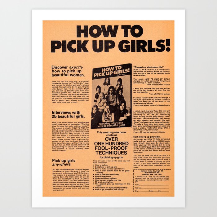 How To Pick Up Girls Art Print