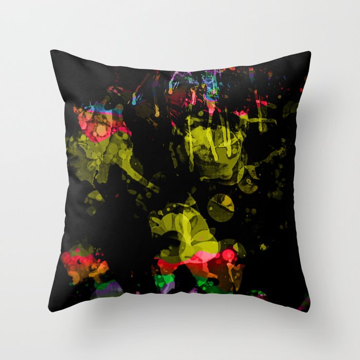 Vivid shapes Throw Pillow