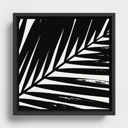 Palm Leaf Silhouette Framed Canvas