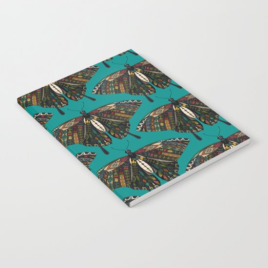 swallowtail butterfly teal Notebook