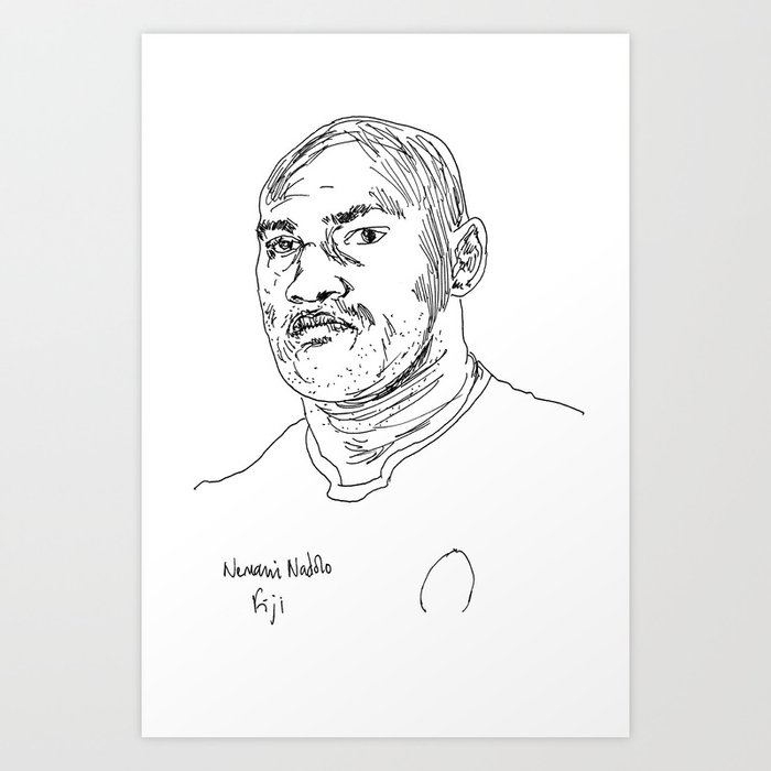 Rugby World Cup 2015 Portraits : Fiji - Nemani Nadolo (2) Art Print
