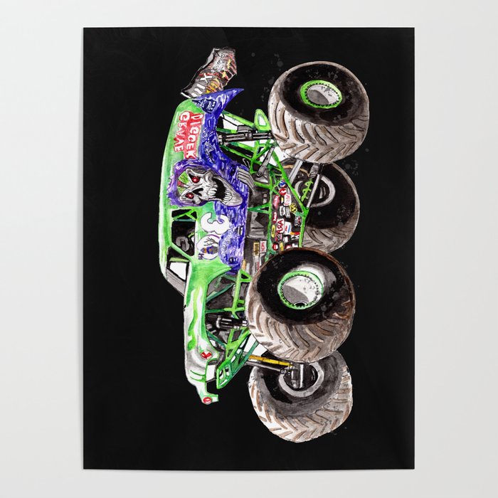 Monster Truck 4x4 - Kids Room Art - Framed Poster