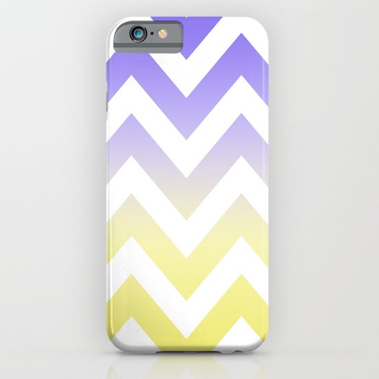 BLUE & YELLOW CHEVRON FADE iPhone & iPod Case