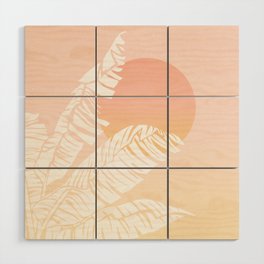 Pink Tropical Sunset Wood Wall Art