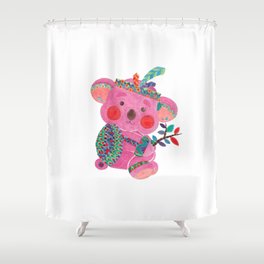 The Pink Koala Shower Curtain