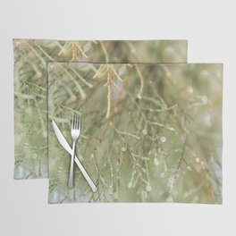 Nature's Beauty - Closeup photograph of a green pine tree - Travel & Botanical Photography Placemat