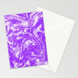 Purple Wavy Grunge Stationery Card