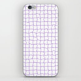 Violet minimal geometrical liquid square pattern iPhone Skin