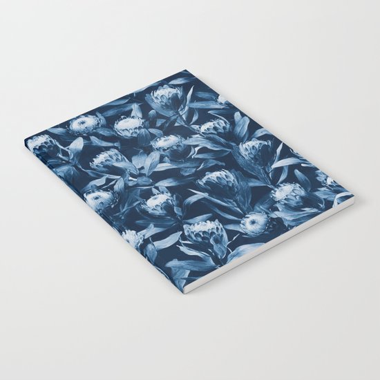 Evening Proteas - Denim Blue Notebook