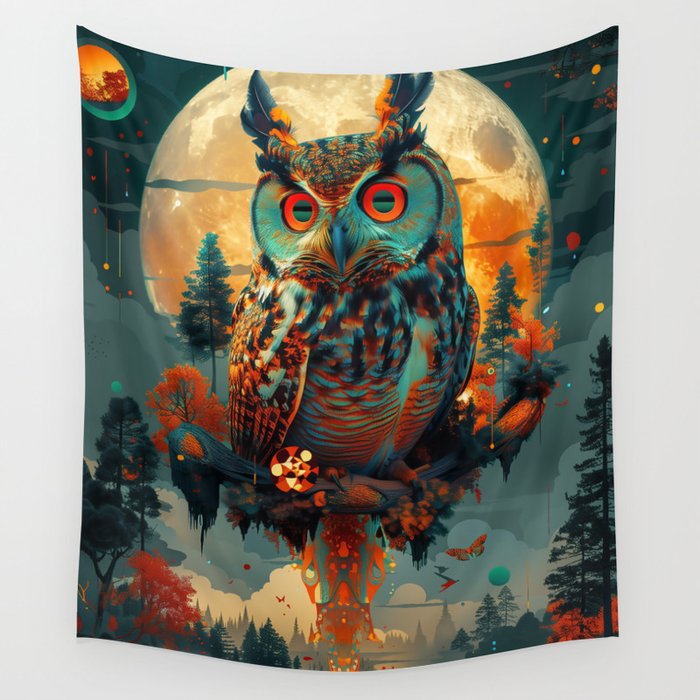 Night Owl Wall Tapestry