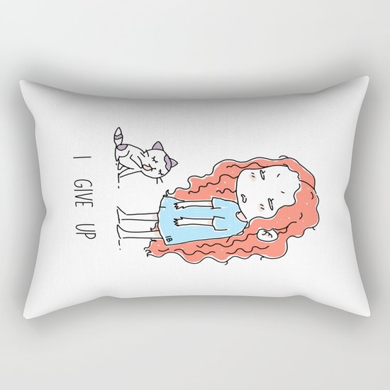 I Give Up Rectangular Pillow