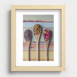 Three Beauties, Floral and Wooden Spoon Recessed Framed Print