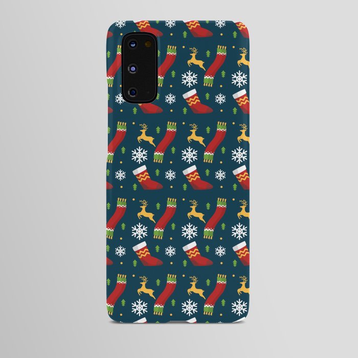 Christmas Pattern Woll Scarf Stockings Deer Android Case