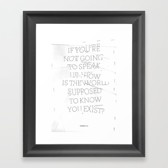 EXIST Framed Art Print