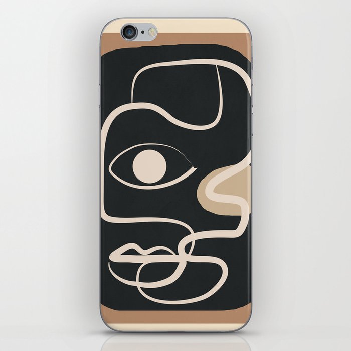 Abstract Face Line Art 12 iPhone Skin