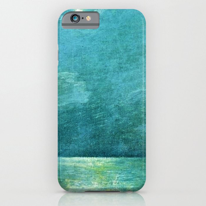 Classical Masterpiece 'Moonlight on the Sound' by Frederick Childe Hassam iPhone Case